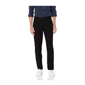 Amazon Essentials, flat front straight fit, black